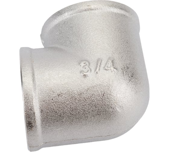 Угольник STI латунный Ду20 (3/4") Ру16  ВР/ВР никелированный D270-05007
