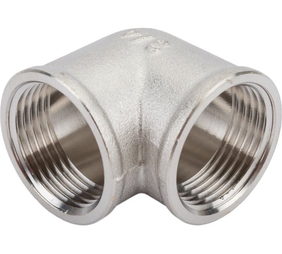 Угольник STI латунный Ду20 (3/4") Ру16  ВР/ВР никелированный D270-05007