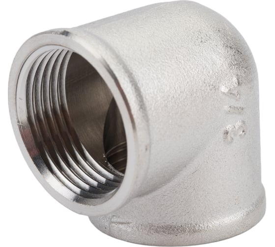 Угольник STI латунный Ду20 (3/4") Ру16  ВР/ВР никелированный D270-05007
