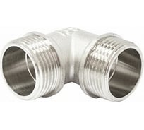 Угольник STI латунный Ду20 (3/4") Ру16 НР/НР никелированный D270-05011