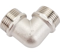 Угольник STI латунный Ду25 (1") Ру16 НР/НР никелированный D270-05013