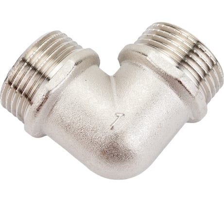 Угольник STI латунный Ду25 (1") Ру16 НР/НР никелированный D270-05013