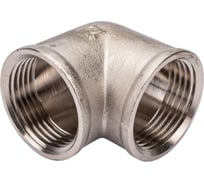 Угольник STI латунный Ду25 (1") Ру16 ВР/ВР никелированный D270-05008