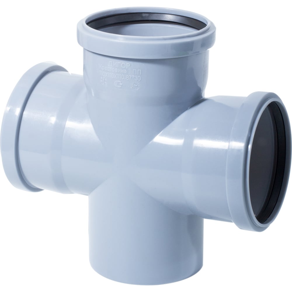 Крестовина ДИГОР 110/110/110, угол 87, для внутренней канализации ...