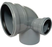 Отвод ДИГОР РР-Н 110, угол 87, выход 50 правый, для внутренней канализации SIEL110A87OUT50R