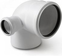 Отвод ДИГОР ЛЮКС РР-Н 110, угол 87, выход 50 левый, для внутренней канализации SIEL110A87HTOUT50L