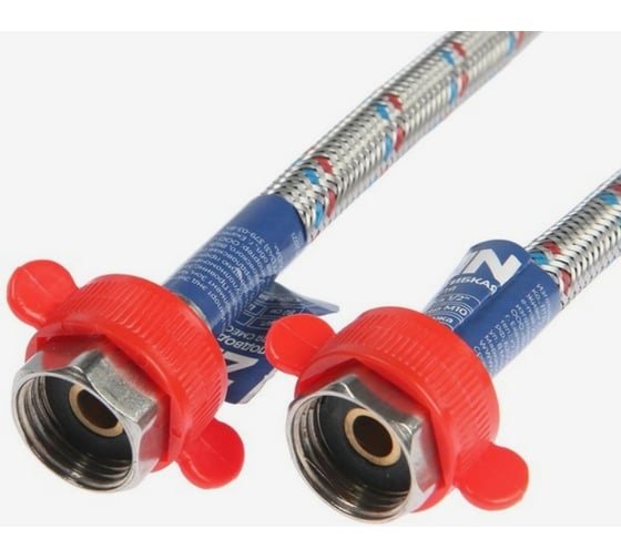 Подводка для смесителя Zein гайка 1/2", штуцер М10, 80 см, ключ для монтажа, набор 2 шт 6947357