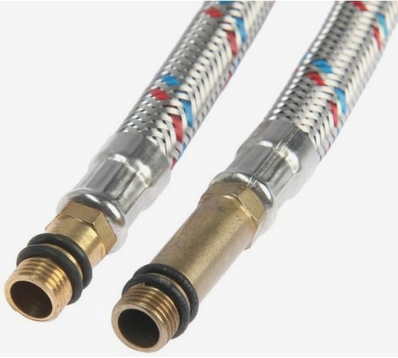 Подводка для смесителя Zein гайка 1/2", штуцер М10, 80 см, ключ для монтажа, набор 2 шт 6947357