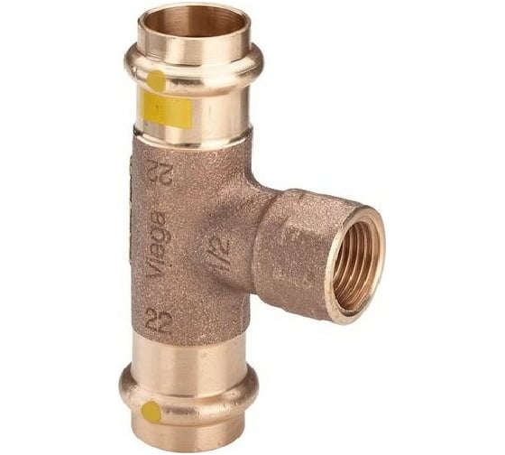 Тройник VIEGA Profipress G c SC-Contur 22x1/2"x22 мм 352721 1