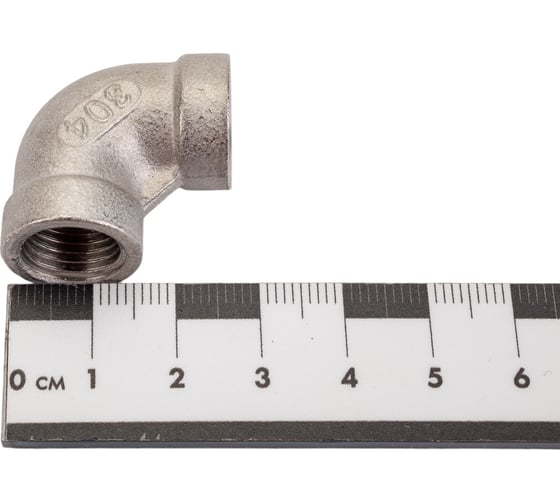 Отвод TITAN LOCK 90 нержавеющий (уголок) ВР/ВР 1/4" AISI304 TL025ELFF