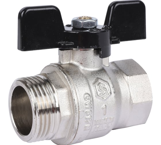 Шаровой карн STOUT стандартнопроходной, ВР/НР, ручка бабочка SVB-0014-000025 RG008S1SOISSPT 1