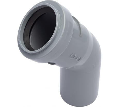 Отвод ООО МультиМирПласт 40x45 серый ОТВ ВК 40/45