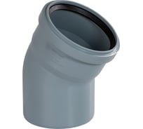 Отвод ООО МультиМирПласт 110x30 серый, упаковка 50 шт ОТВ ВК 110/30/50