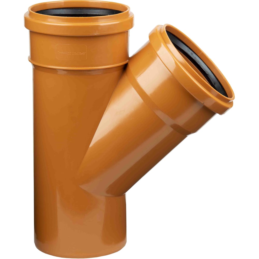 Тройник ООО МультиМирПласт ПП 110/110/45 SN2 РЫЖИЙ, упаковка 20 шт ТРК ...