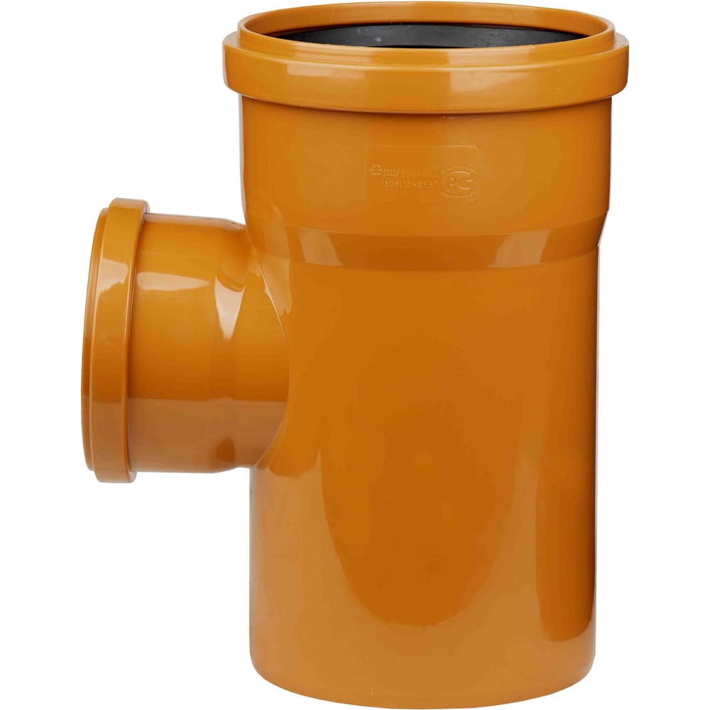 Тройник ООО МультиМирПласт ПП 110/110/87.5 SN2 РЫЖИЙ, упаковка 20 шт ...