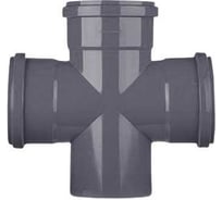 Крестовина ООО МультиМирПласт ПП 110/110/110/45 серая, упаковка 4 шт КР ВК 110/110/110/45/4