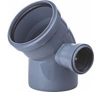 Отвод ООО МультиМирПласт 110/50/45 серый, правый, упаковка 15 шт ОТВ ВК 110/50/45 ПР/15