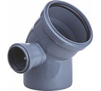 Отвод ООО МультиМирПласт 110/50/45 серый, левый, упаковка 15 шт ОТВ ВК 110/50/45 Л/15