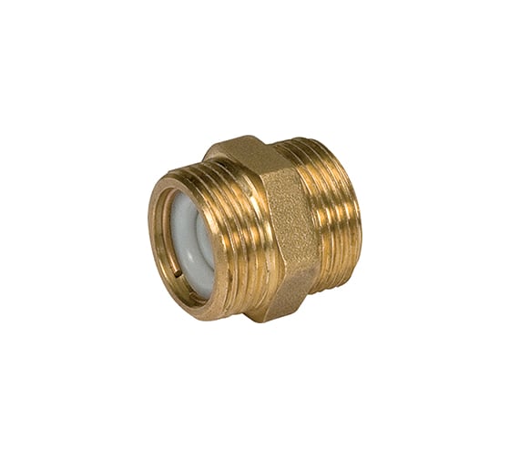 Ниппель Giacomini 3/4" латунный, со встроенным обратным клапаном R189VY004 1