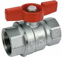 Шаровой кран Giacomini, R851, 1 1/4, ВВ, ручка-бабочка красная, хромированный R851X026