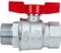 Шаровой кран Giacomini R854, 1, ВН, ручка-бабочка красная, хромированный R854X025 1
