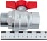 Шаровой кран Giacomini R854, 1, ВН, ручка-бабочка красная, хромированный R854X025 4