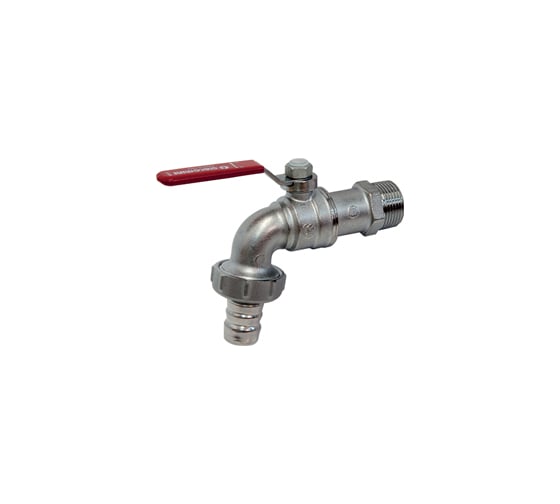 Шаровой кран с патрубком под шланг Giacomini 1" хром R621X015