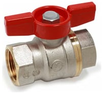 Шаровой кран Giacomini DADO полнопроходной 1" B-В кран ручка- бабочка красная R951X025