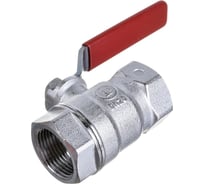 Шаровой кран Giacomini R250D, 3/4, ВВ, ручка-рычаг красный, хромированный R250X004