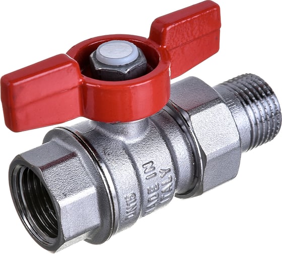 Шаровой кран Giacomini R859, 1/2, ВН, ручка-бабочка, хромированный, с разъемным соединением R859x323