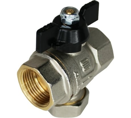 Шаровой кран ELSEN с фильтром механической очистки, 3/4", ВВ, ручка бабочка EV30.3434