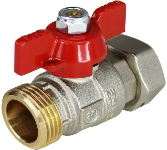 Шаровой кран ELSEN 3/4", НВ, ручка-бабочка, с накидной гайкой EV34.4201