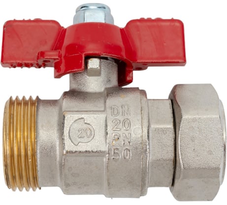 Шаровой кран ELSEN 1", НВ, ручка-бабочка, с накидной гайкой EV10.4201