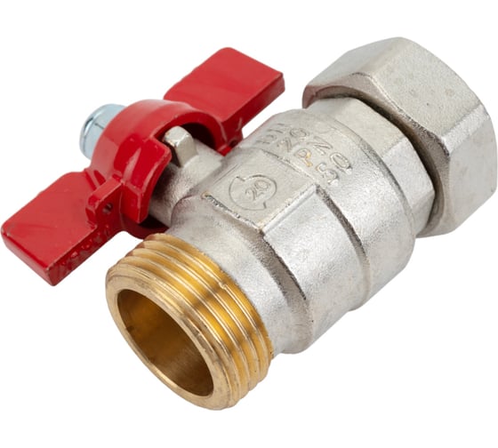 Шаровой кран ELSEN 1", НВ, ручка-бабочка, с накидной гайкой EV10.4201