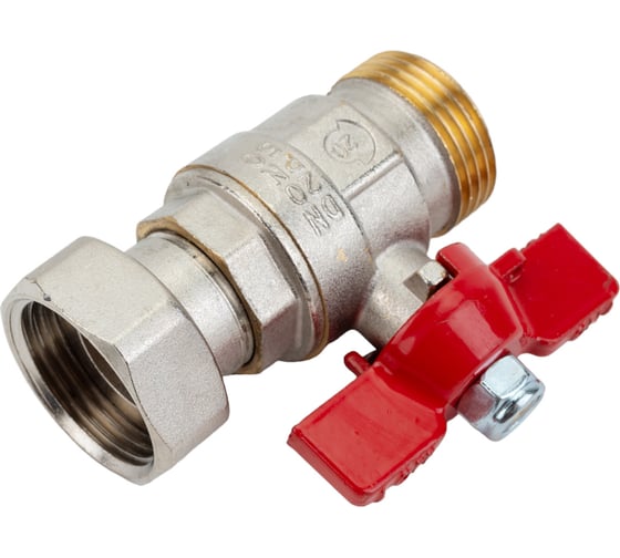Шаровой кран ELSEN 1", НВ, ручка-бабочка, с накидной гайкой EV10.4201