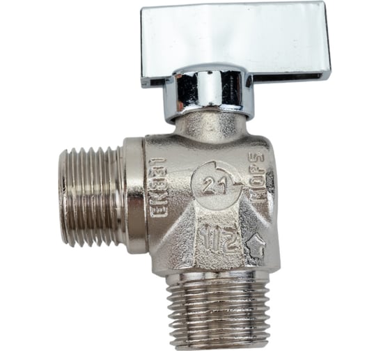 Шаровой кран ELSEN угловой, для стиральных машин, 1/2", 1/2", НН EV90.1212