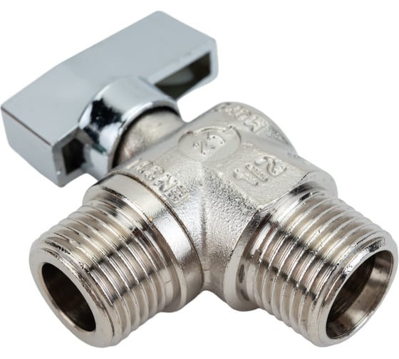 Шаровой кран ELSEN угловой, для стиральных машин, 1/2", 1/2", НН EV90.1212