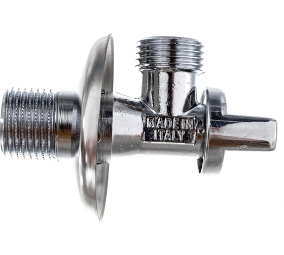 Шаровой кран ELSEN угловой, для стиральных машин с розеткой, 1/2", 1/2", НН, ручка-бабочка EV91.1212