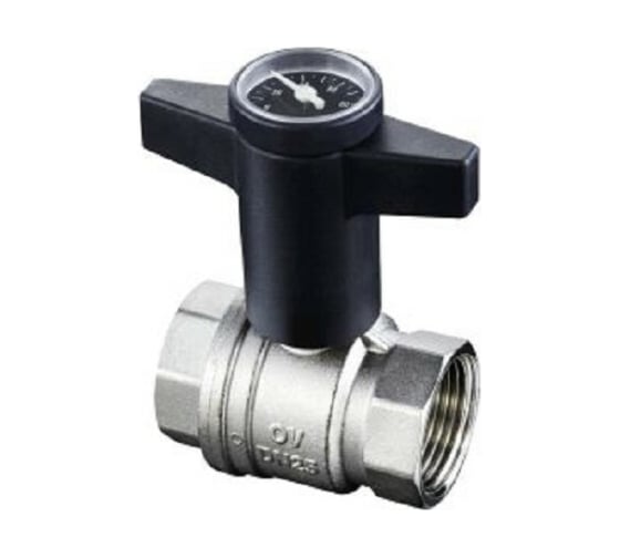 Шаровой кран Oventrop Optibal Ду32, 1 1/4", с термометром 1078010 1