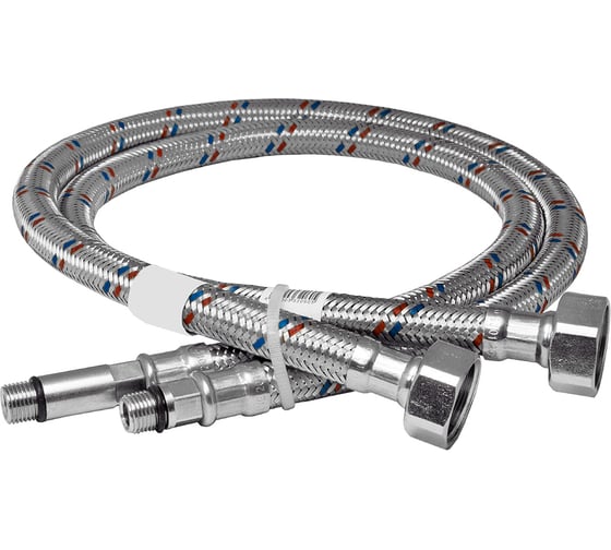 Гибкая подводка для смесителей ELKA 1/2" х М10x200 см, пара - длинный и короткий хвост ИС.100983