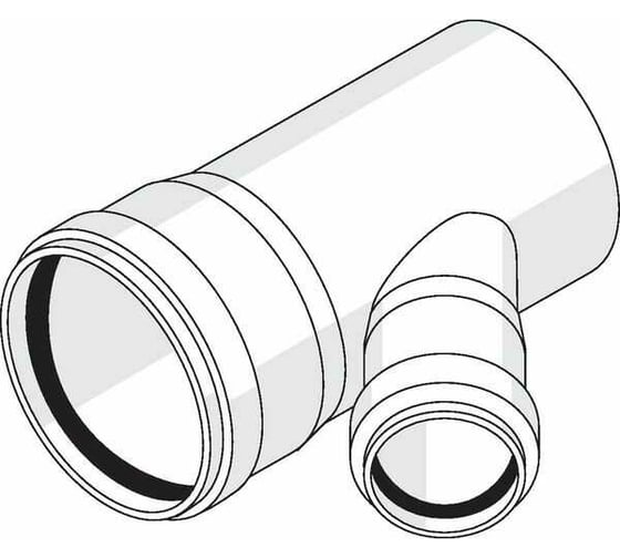 Тройник REHAU 45, 90, 50, PP (полипропилен) 11232741001