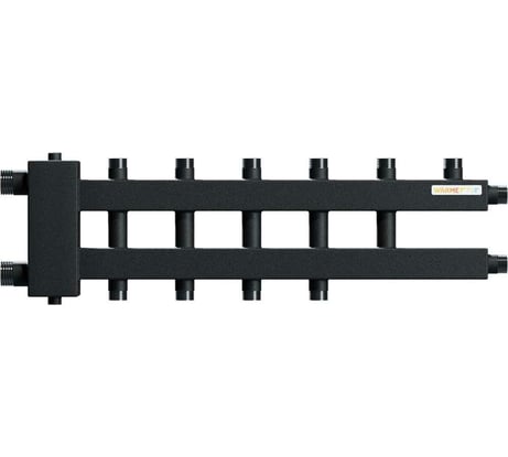 Коллектор Warme с гидрострелкой компактный на 6 контуров WKD.R.60.K.3+2+1