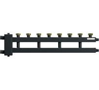 Коллектор Warme с гидрострелкой рядный на 5 контуров с накидными гайками WKD.R.85F.4+1