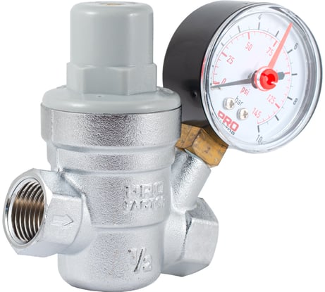 Редуктор давления PROFACTOR мембранный, с манометром, 1/2" PF PRV 253G