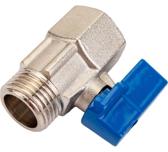Шаровой кран AV Engineering Mini 1/2" с внутренней-наружной резьбой, синяя ручка AVE13712B