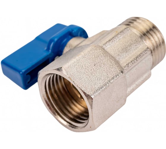 Шаровой кран AV Engineering Mini 1/2" с внутренней-наружной резьбой, синяя ручка AVE13712B