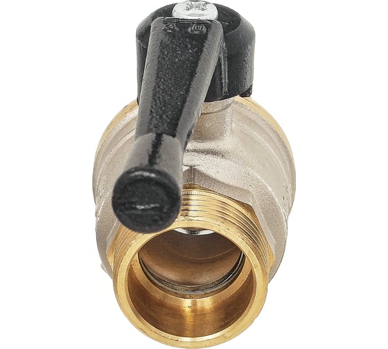 Шаровой кран БАЗ стальная рукоятка 1/2" нар.-нар.,никель БАЗ.А32.0.15 Н