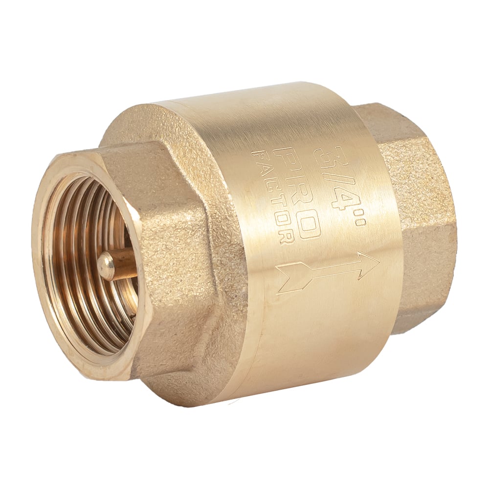 Обратный клапан PROFACTOR с латунным штоком, в/в 3/4" PF CV 241 ...