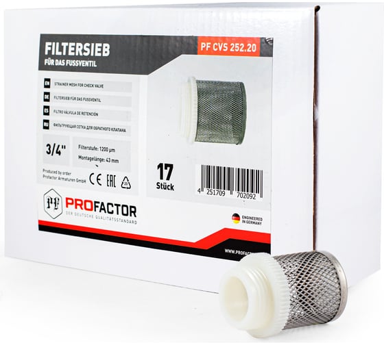 Фильтрующая сетка обратного клапана PROFACTOR 3/4" PF CVS 252.20