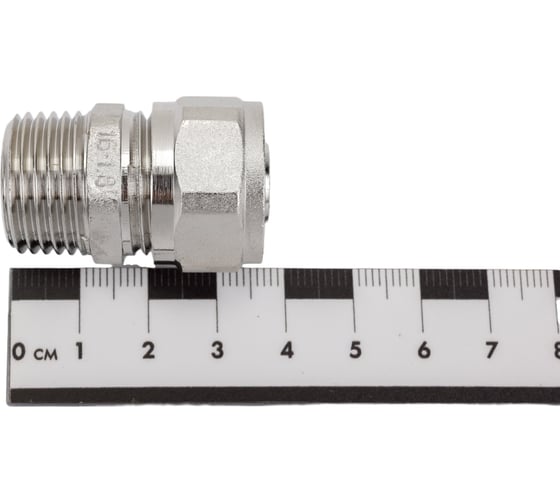Прямой соединитель BYR PEX Н.Р. 1/2" х 16 (1.8) для подключения приборов, никель 1080